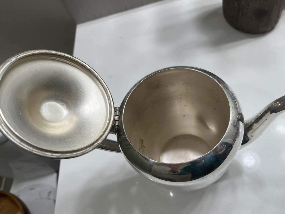 Vintage Silver On Copper Teapot