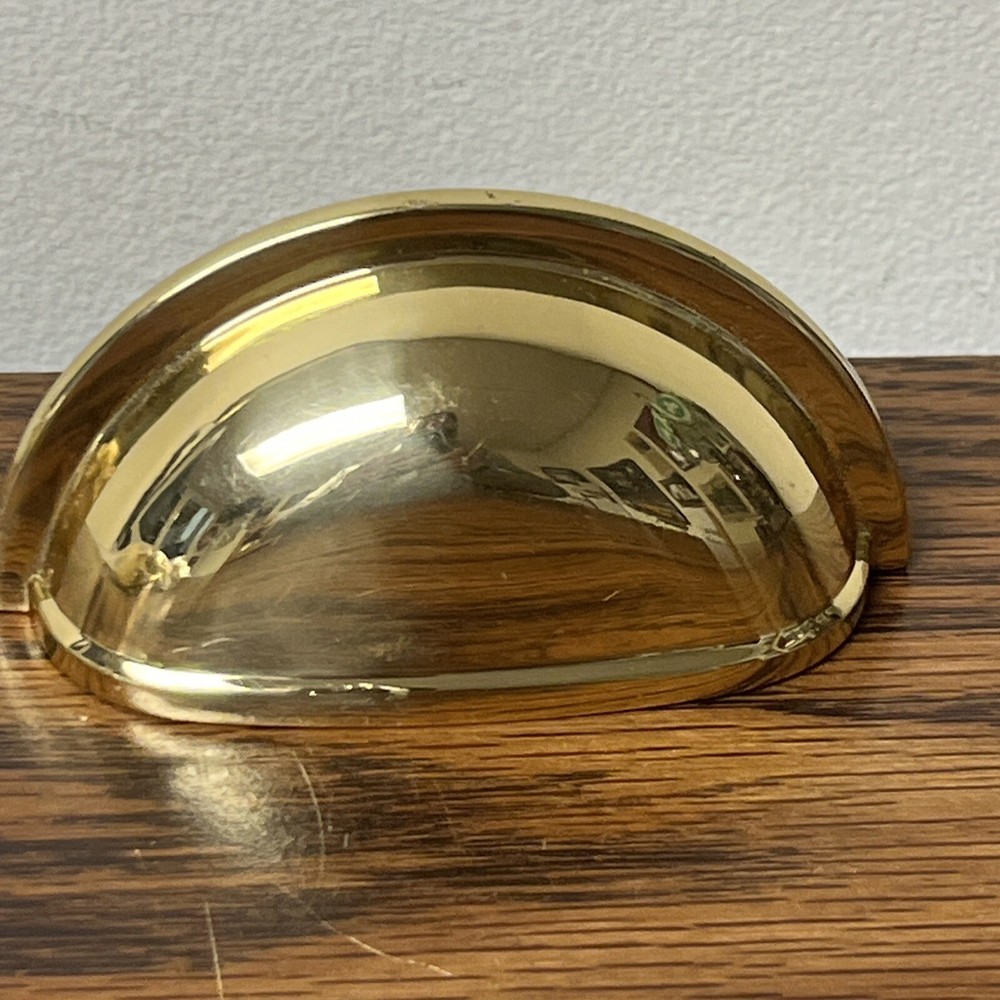 Ultra Hardware #59217 Solid Brass Drawer Pull 3” Center Polished Brass Finish