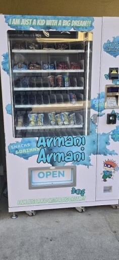 Drink, candy, chips dispenser vending machine - used