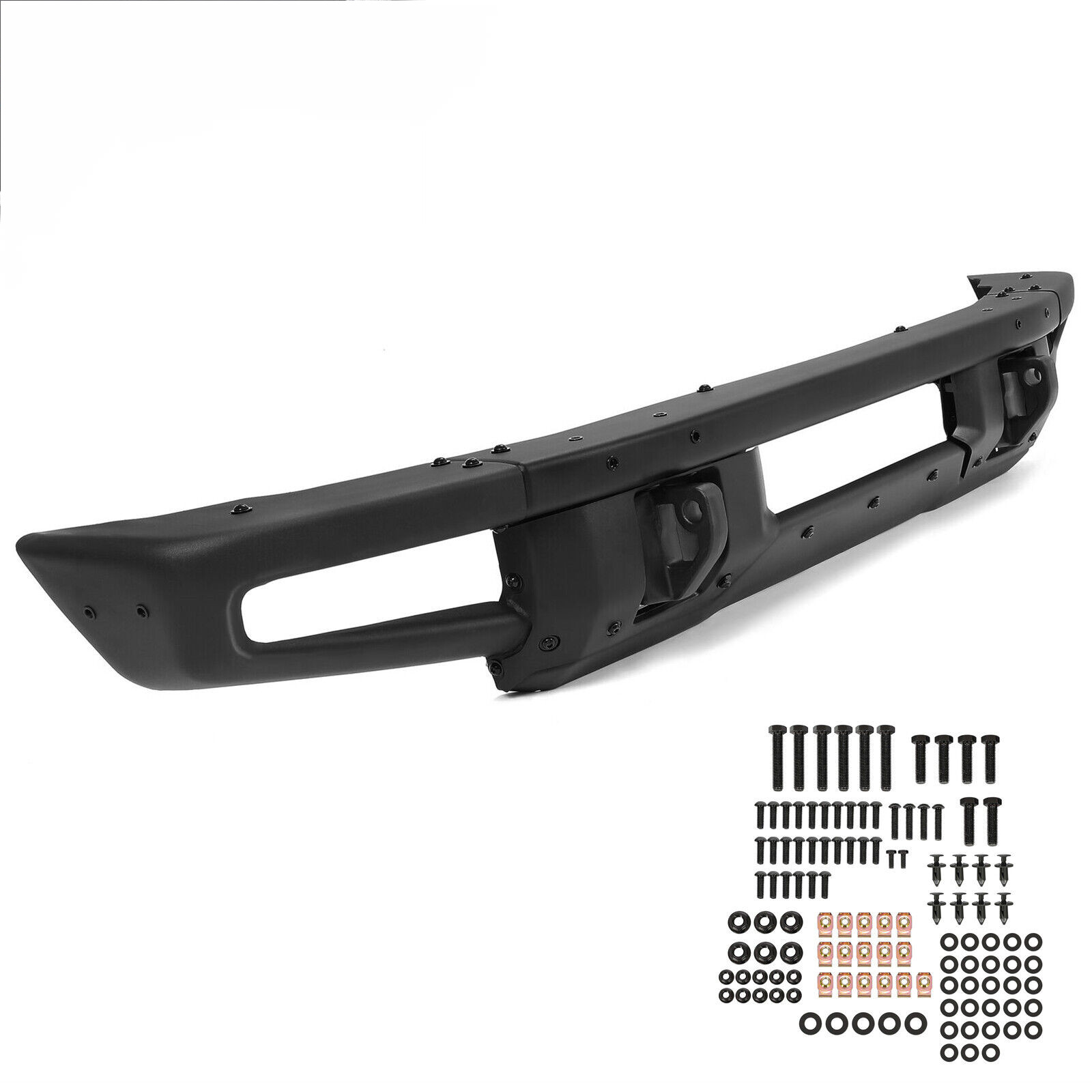 Front Bumper W/D-ring Mounts Fit For Ford Bronco 2021-2023 Off-Road Full Width