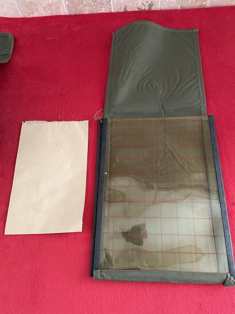 ID'd USMC Map Dispatch Case Bag w/ Pencils 1944 WWII Original MARINE CORPS M1938