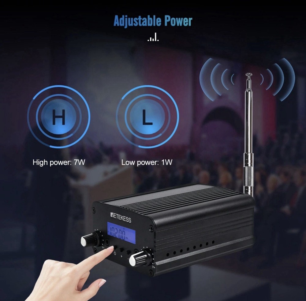 FM Broadcast Transmitter TR509 7W FM Radio Transmitter, Long Range Transmitter