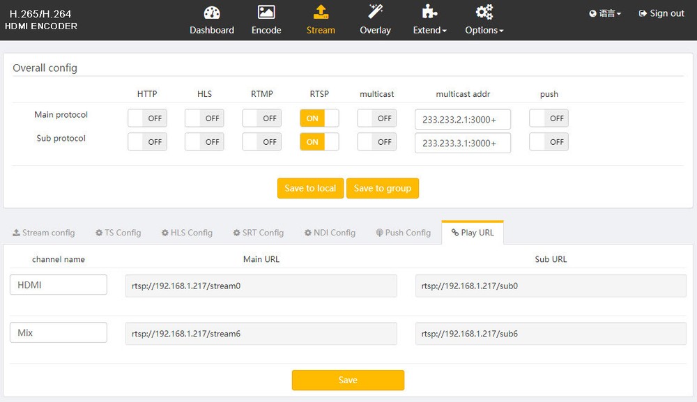 H.265/H.264 video encoder and decoder HDMI to IP & IP to HDMI & USB Camera to IP