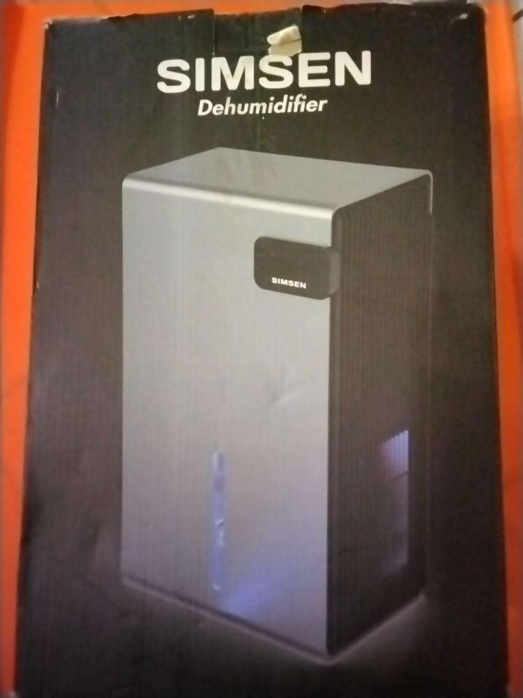 Simsen Gray Compact Lightweight 2.8L Dehumidifier - efficient electronic w LED