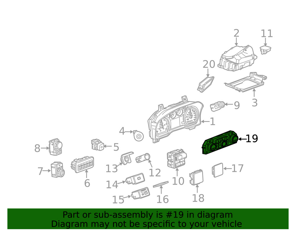 Genuine GM Heater and Air Conditioning User Interface Control 84692237