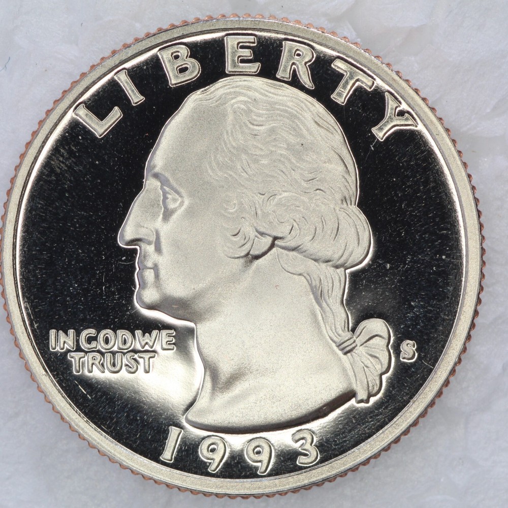 1993 S CLAD Proof Washington Quarter UNCIRCULATED