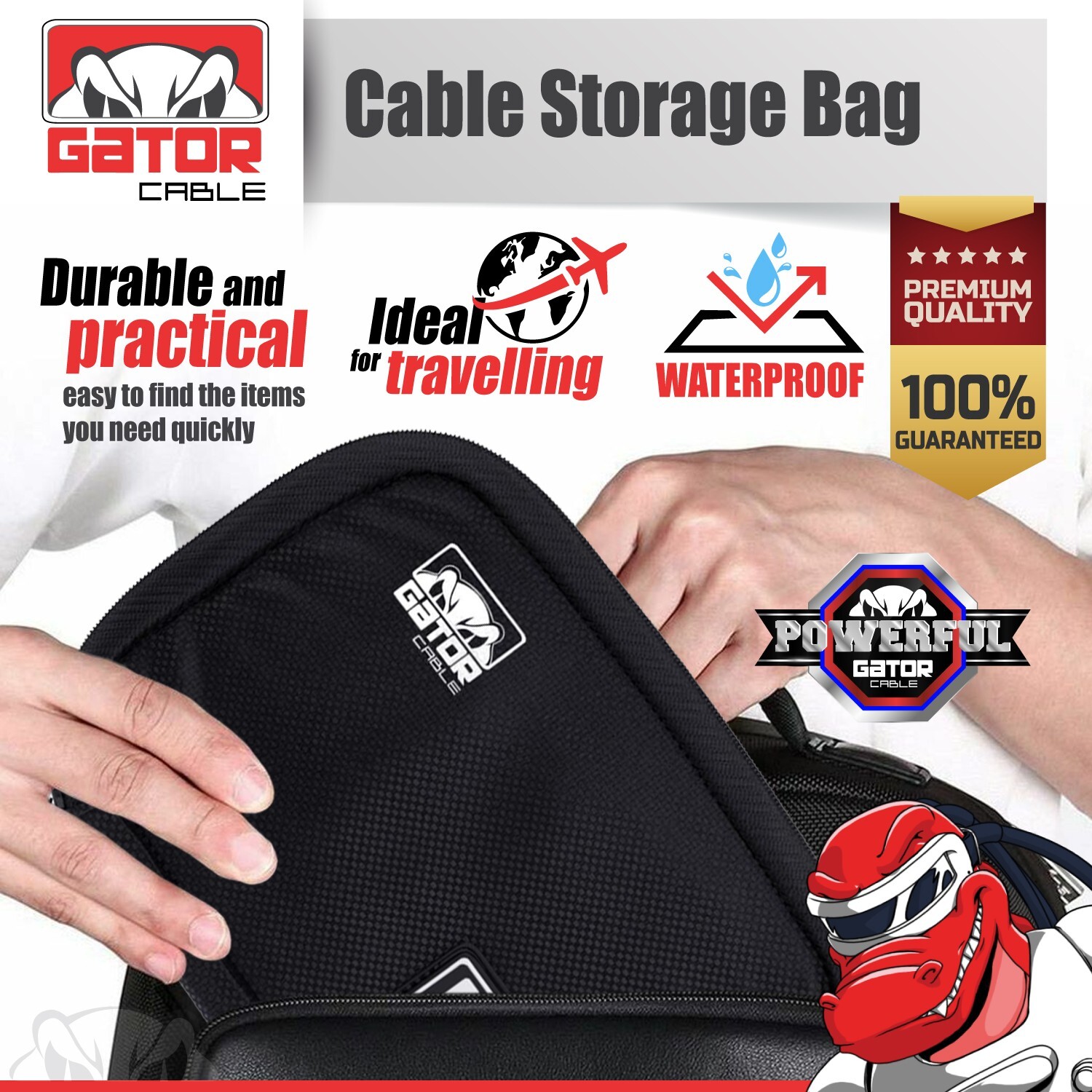 Travel Cable Bag Organizer Charger Storage Electronics USB Case Cord Accessories