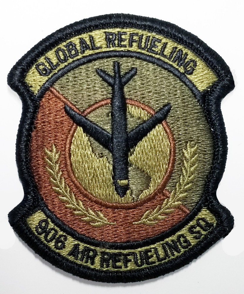 Air Force 906th Air Refueling Squadron Subdued Hook Back Patch