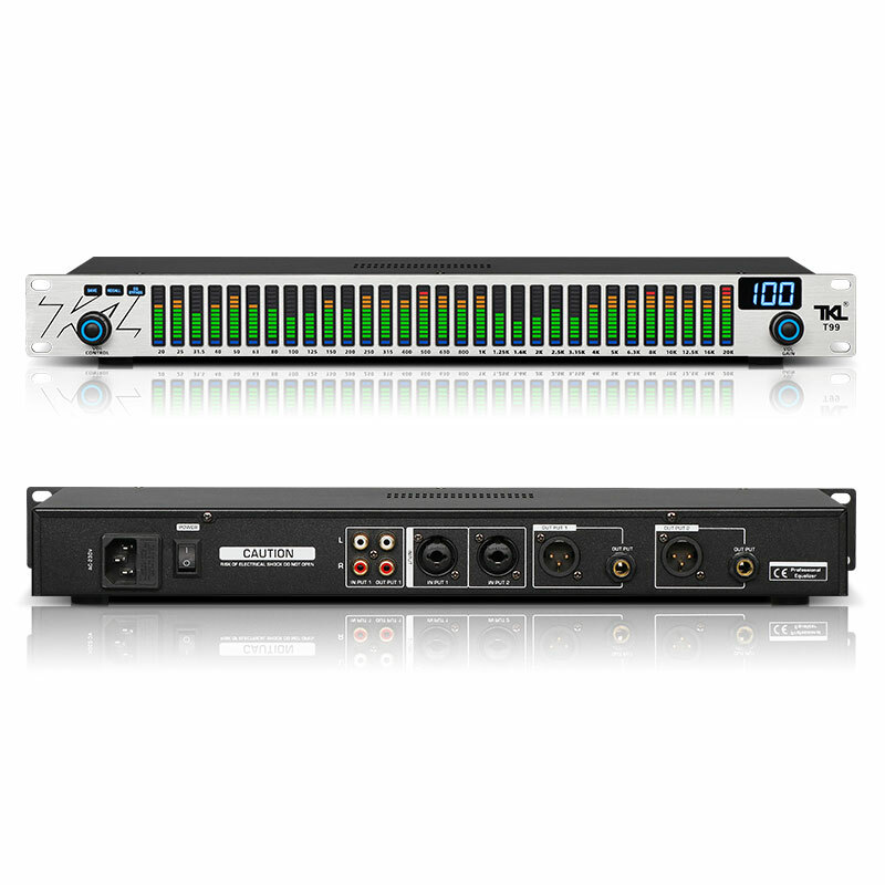 TKL T99 Panel Digital Equalizer EQ Audio Equalizer Spectrum Display For KTV