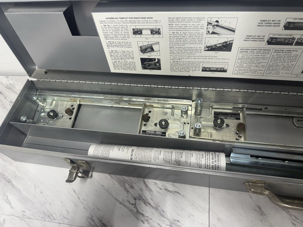 Porter Cable Model #59380 Hinge Butt Template Kit With Metal Case