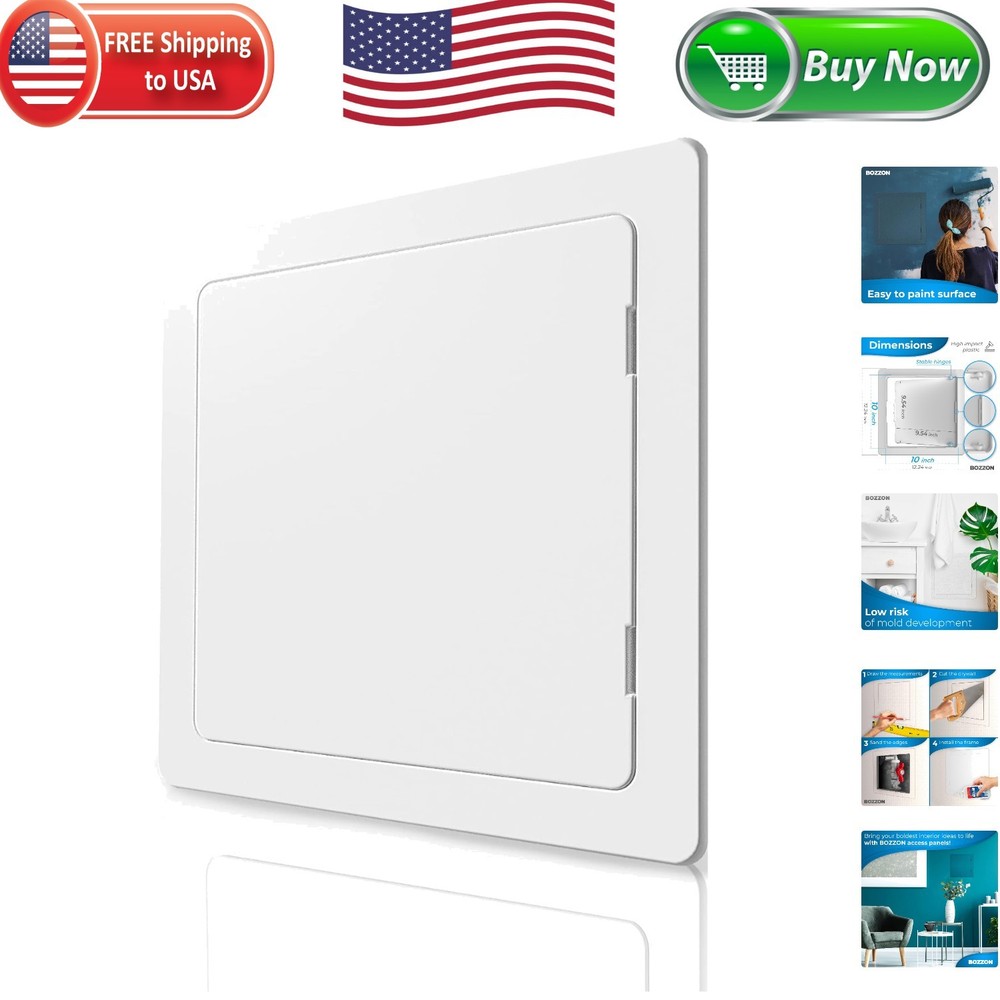 10x10 Drywall Access Panel - Durable White Plastic Cover for Easy Access