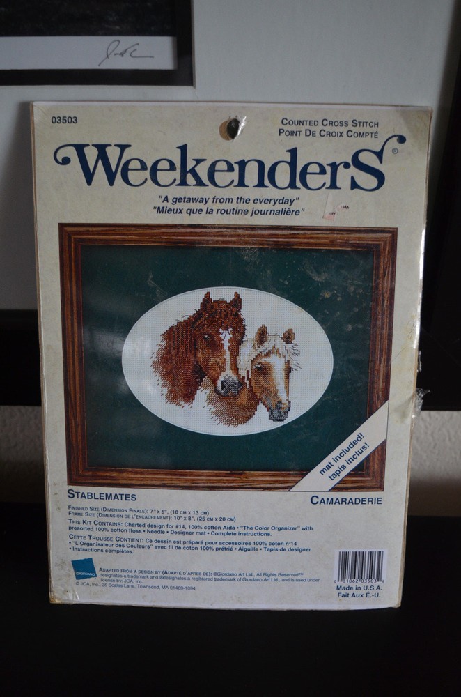 Weekenders Stablemates Counted Cross Stitch