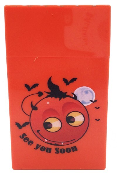 3 Pack King Size Push-to-Open Plastic Cigarette Case Devil Image