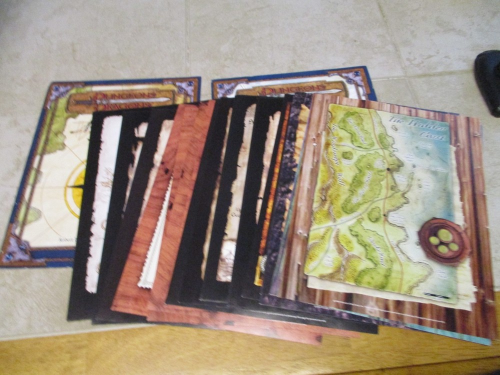 Dungeons & Dragons Map Folio I & II D&D AD&D WOTC Accessory Supplement