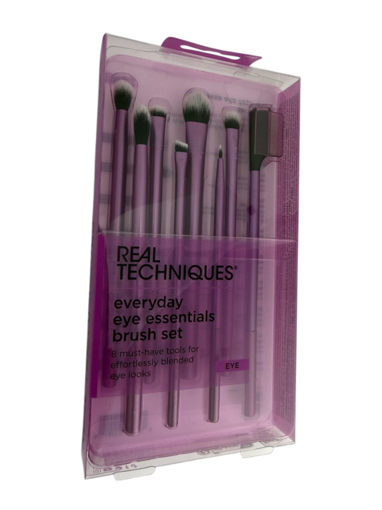 8 pc Real Techniques NEW Everyday EYE Essentials Makeup Brush Tools Set
