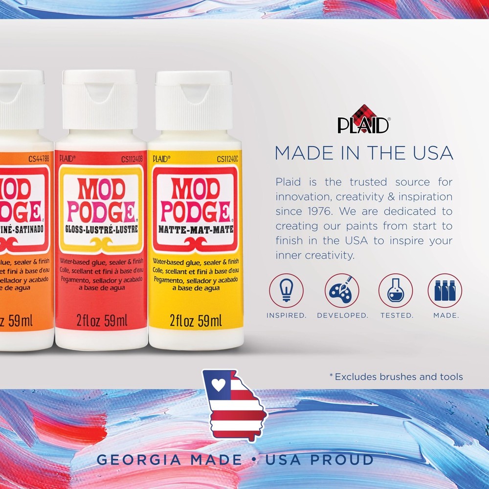 Mod Podge, Essential Decoupage Kit, Featuring 8 Formulas and 10 Assorted