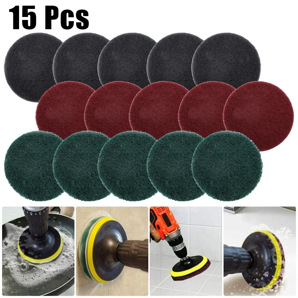 Versatile 15pcs 3In Industrial Scrub Pad Set for Multi purpose Cleaning