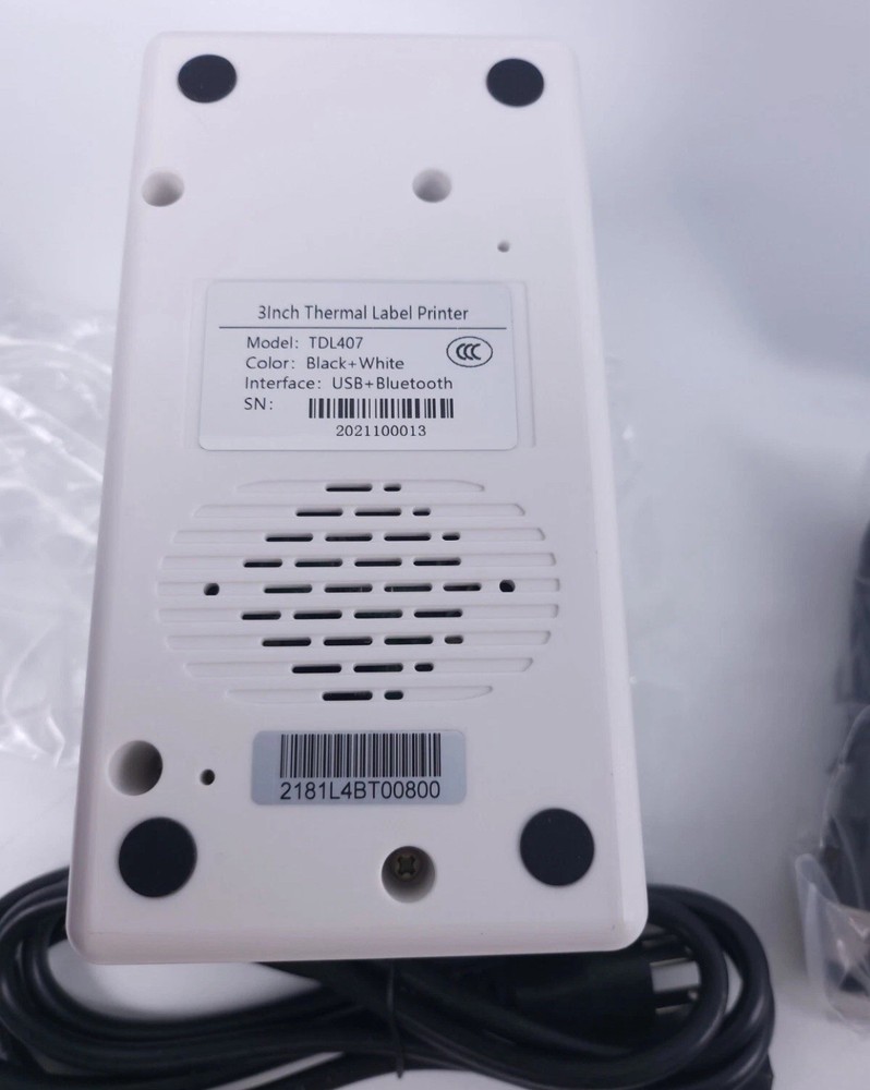3 Inch Thermal Label Printer MODEL TDL407 Usb And Bluetooth Connectivity