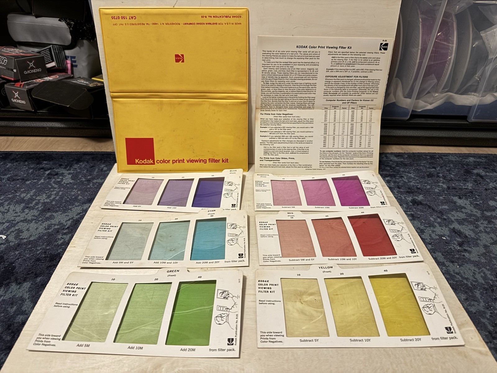 Kodak Color Print Viewing Filtering Kit R-25 with Case All Functional USA Seller