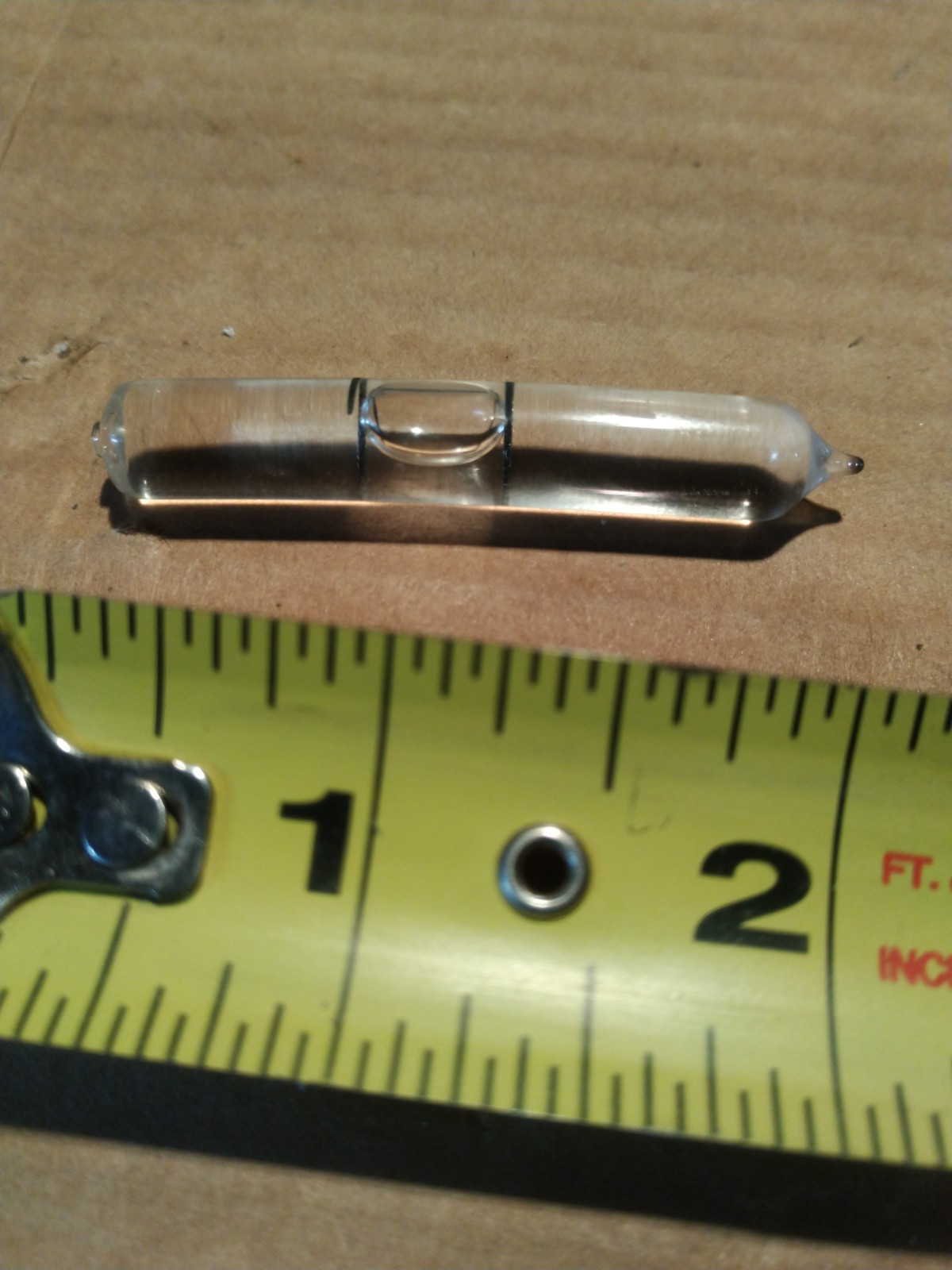 1) *New* OEM "Stanley" Level 2" Bent Vial. Glass Spirit Proved. #208-2. NOS. USA