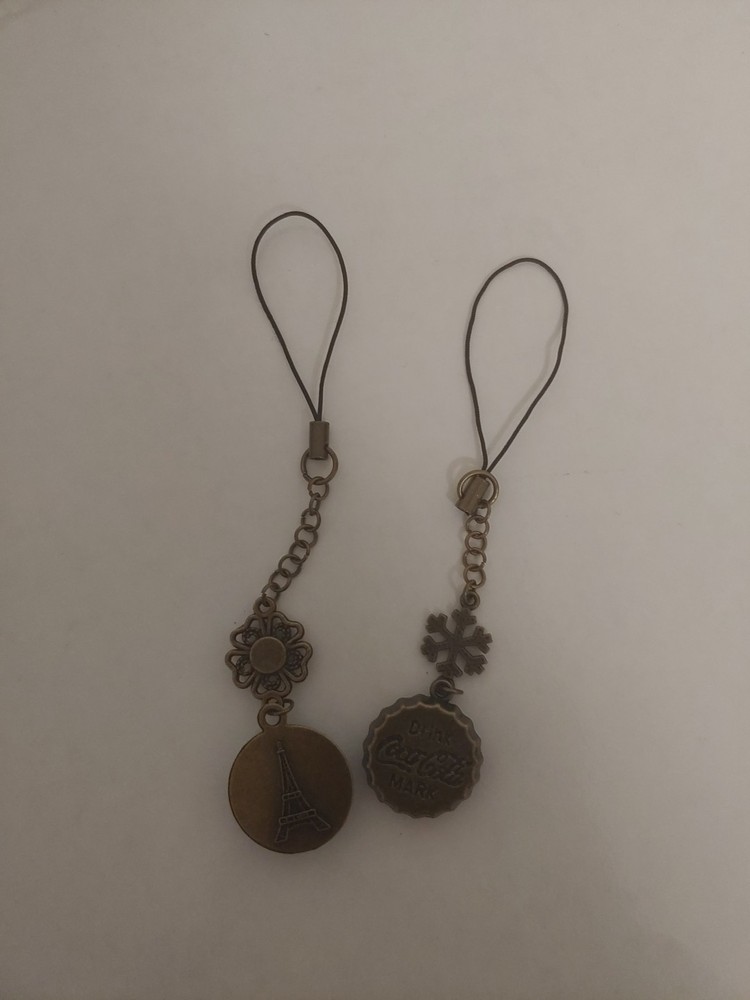2 Rustic Reindeer Phone Charm