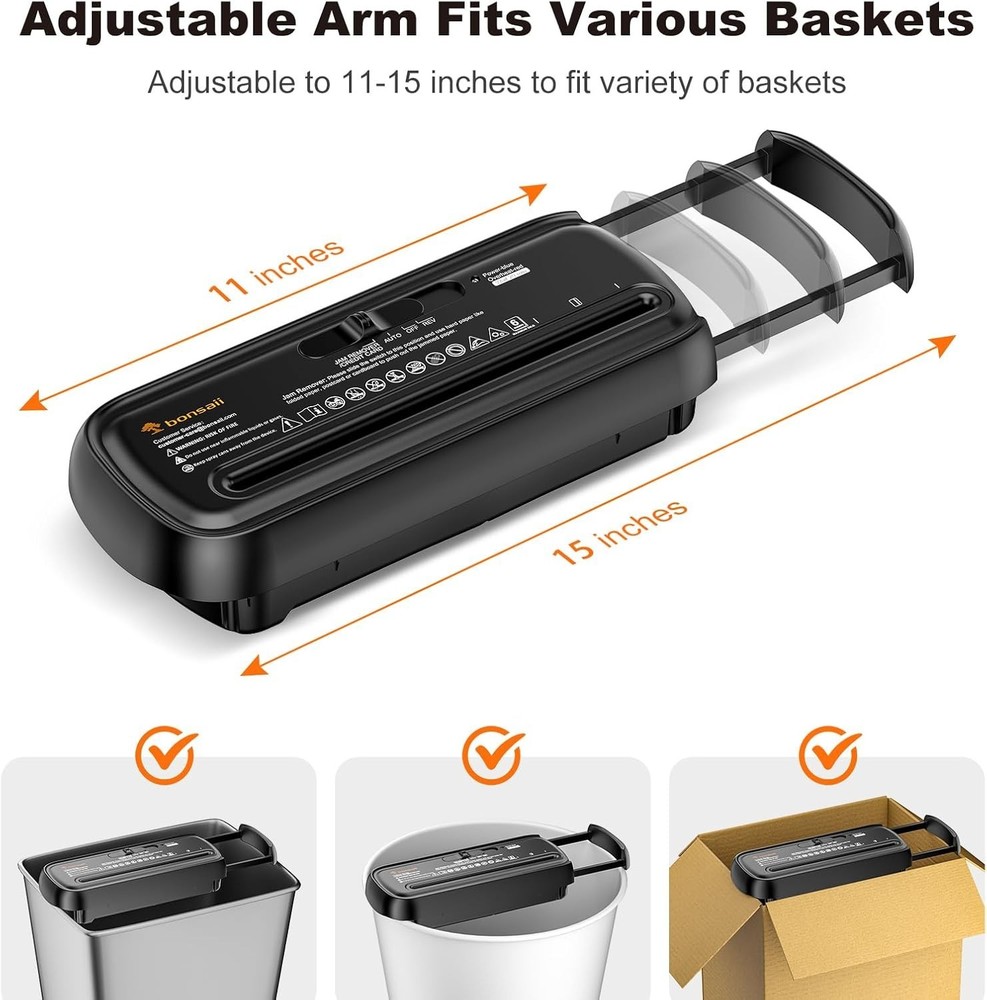 Efficient 6-Sheet Strip Cut Shredder with Automatic Start-Stop Functionality
