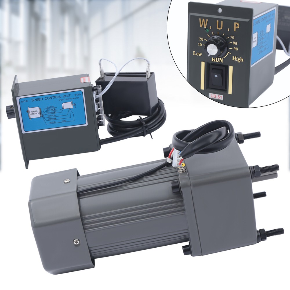 20K 200W 110V AC Gear Motor Electric Variable with Speed Controller Single Phase