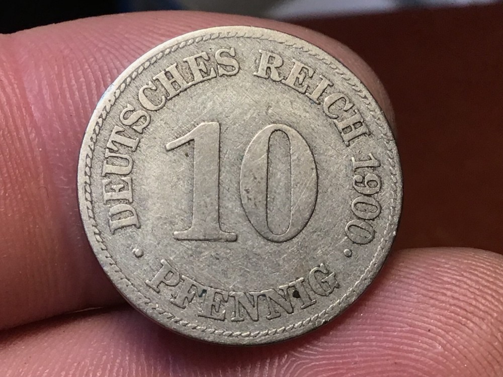 1900-E Germany 10 Pfennig, German, 1 Coin