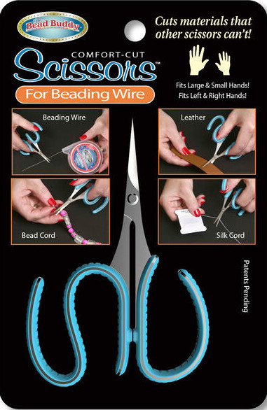 Bead Buddy Comfort-Grip Scissors For Beading Wire