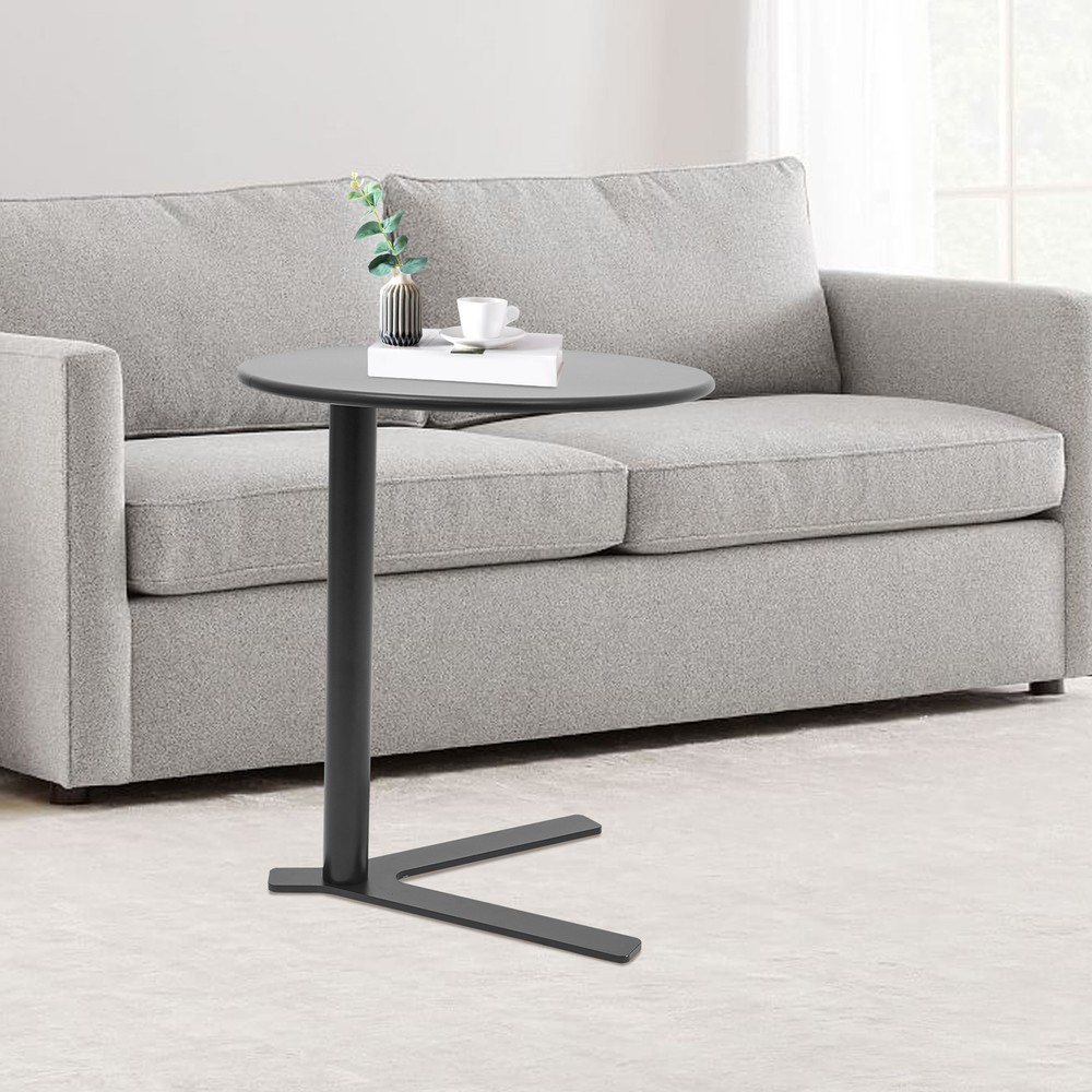 Round Side Table with Y-shaped Base, Side Table for Small Spaces,Couch End Table