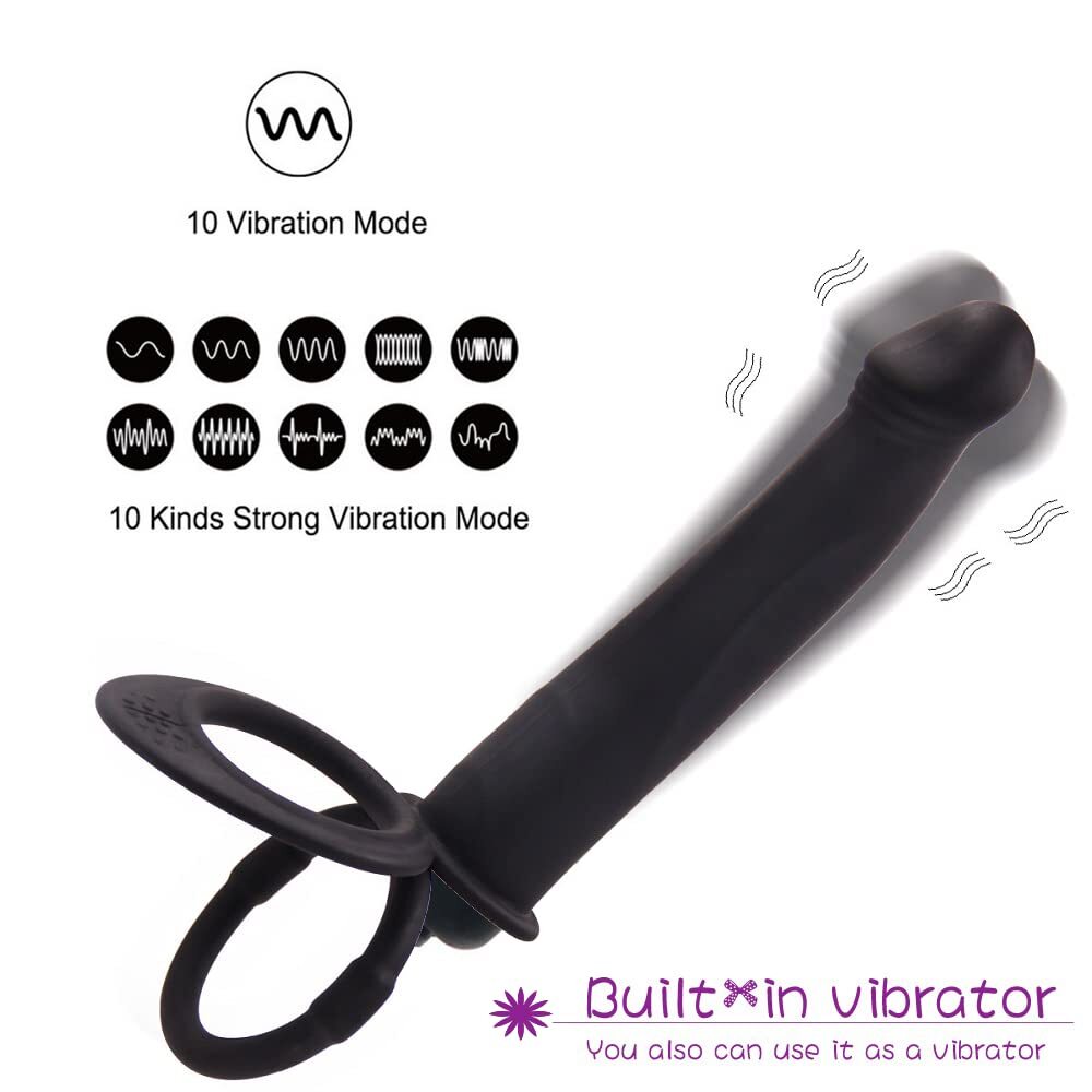 Men Penis Cock Ring Vibrator G spot Dildo Massager Sex Toys For Women Couple