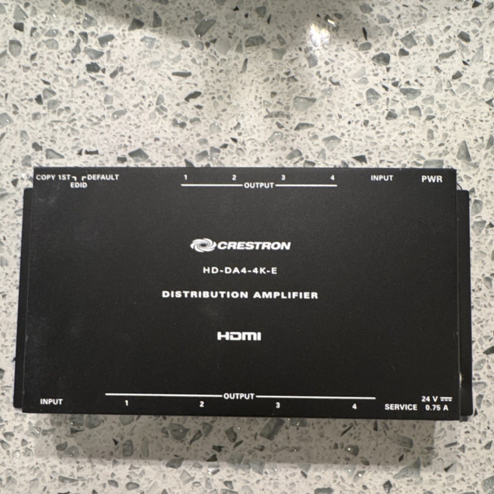 Crestron HD-DA4-4K-E HDMI Distribution Switcher 1x4 4K Console/Tabletop