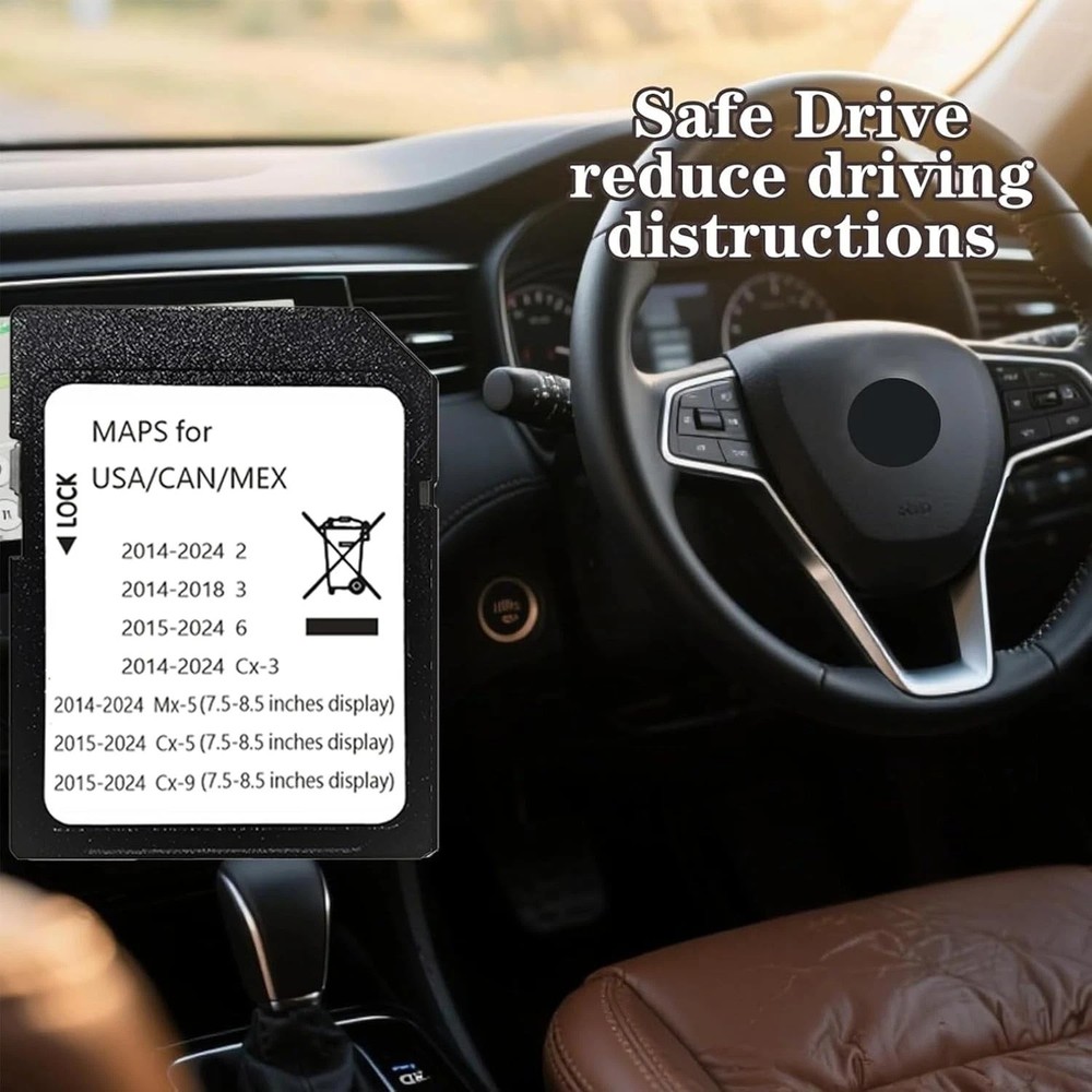 For Mazda 3 6 Mx-5,CX-5,CX-9 Latest Updated Navigation GPS SD Card BHP166EZ1U