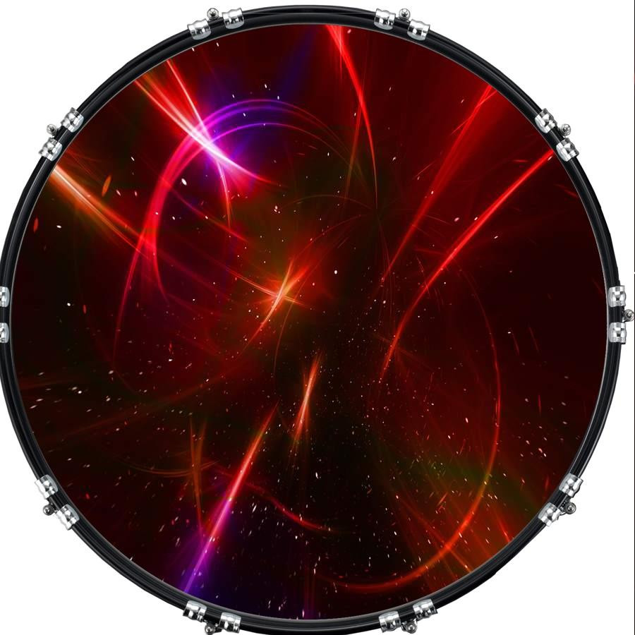 20" Custom Bass Kick Drum Front Head Graphical Graphic Light Flecks 1