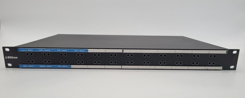 INTERNALLY PROGRAMMABLE RS-422 PATCHBAY, 2X12, 1 RU, DE-9 REAR INTERFACE