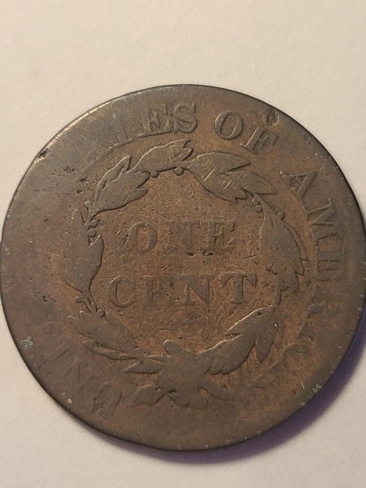 1826 US MATRON HEAD LARGE CENT PENNY, AG DTAILS, CLEANED