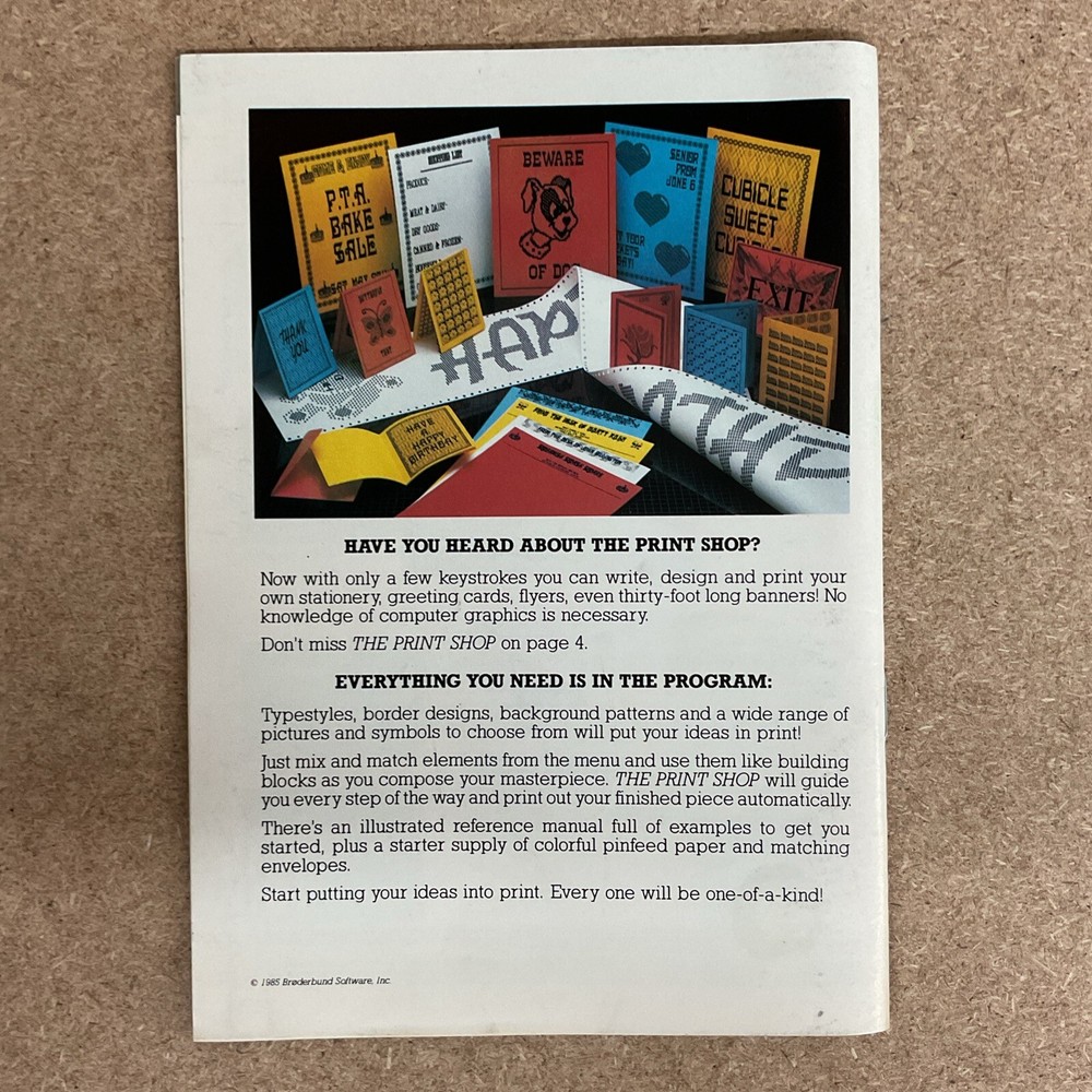 Brøderbund/Synapse Software For Commodore And Atari Computers 1985