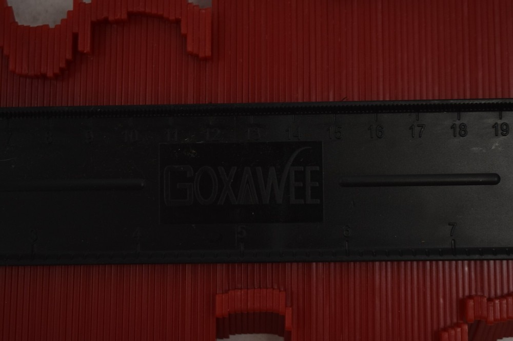 Goxawee 10" Contour Gauge Profile Tool Adjustable Precise Irregular Shape Red