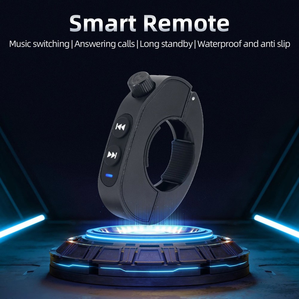For Motorcycle Bluetooth Media Remote Control Wireless Handlebar Button Black
