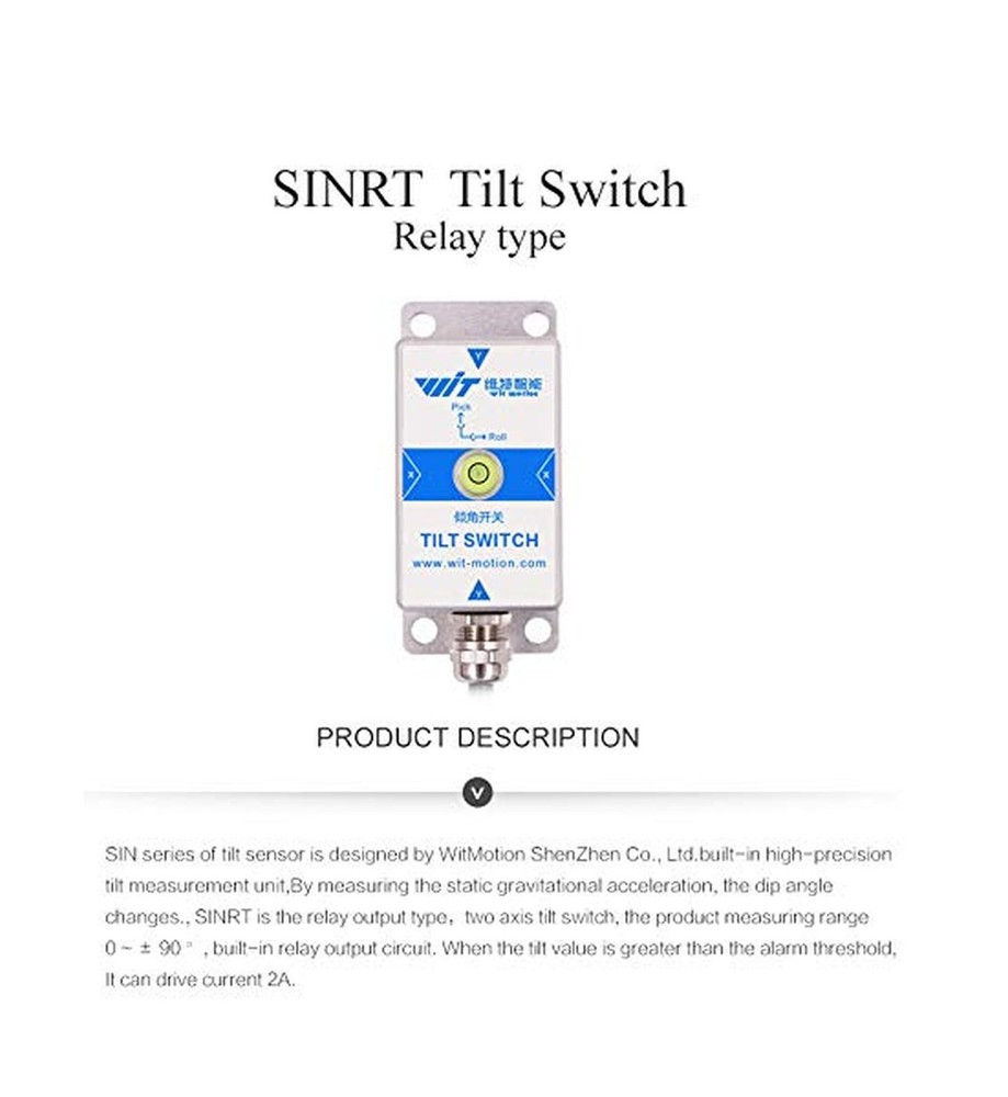 【SINRT-232 Relay-Output-Type Tilt Switch】 High-Precision Dual-axis