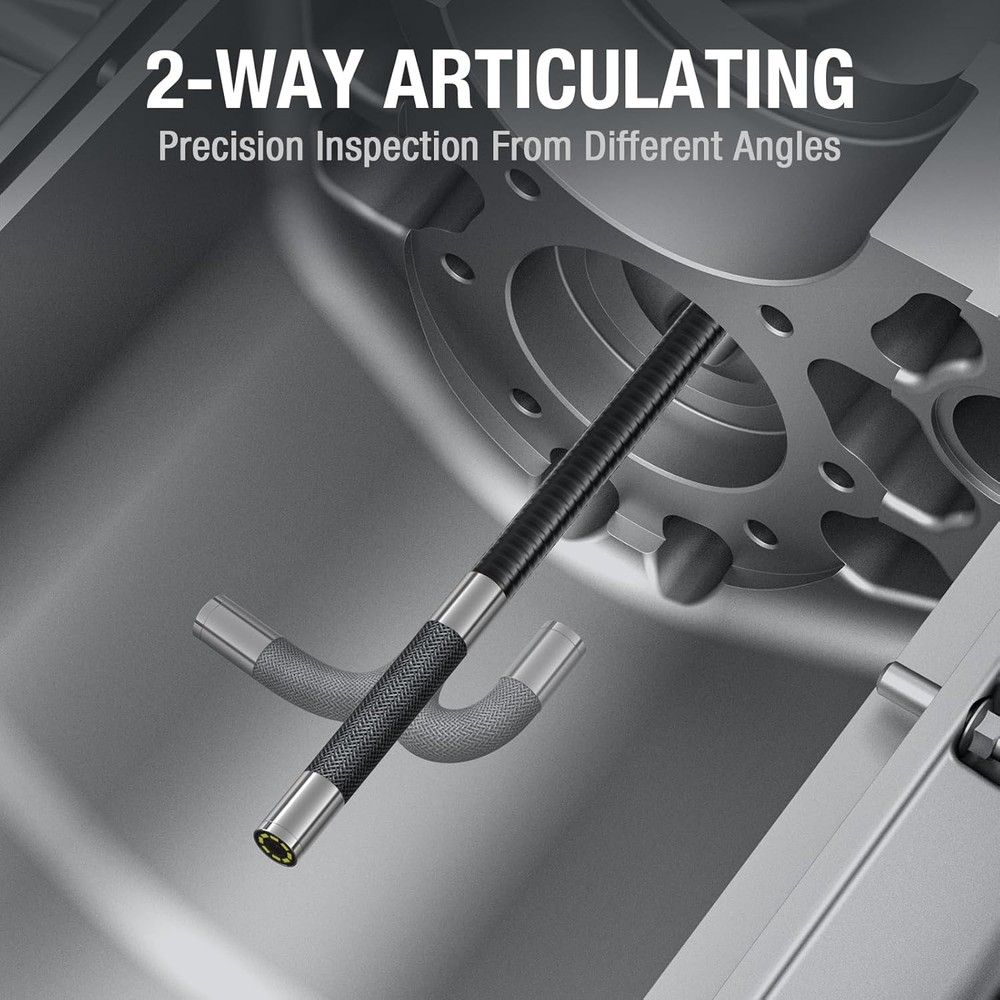 Two-Way Articulating Borescope 5-inch IPS Endoscope Inspection Camera