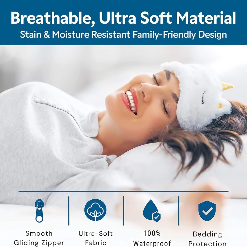 Jersey Knitted Pillow Protector with Zipper Standard Size -12 Pack -100%