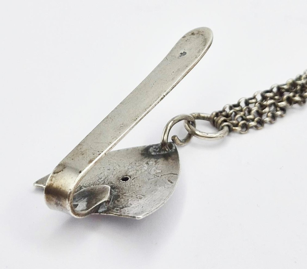 19TH CENTURY DUTCH SOLID SILVER QUADRUPLE CHATELAINE c1890