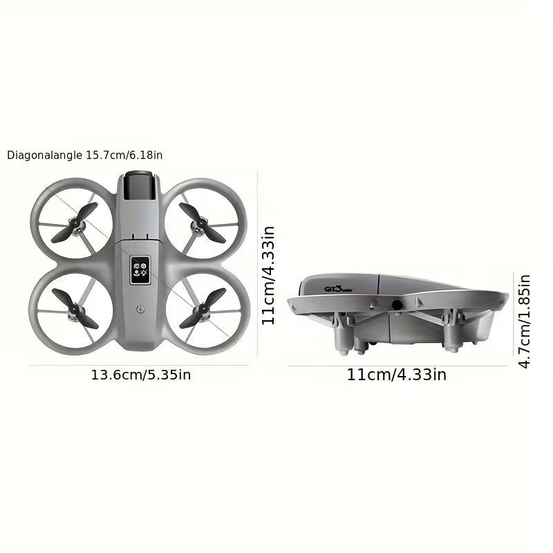 GT3 Small UAV Optical Flow Hovering Stable Flight Dual Cameras Propeller Protect