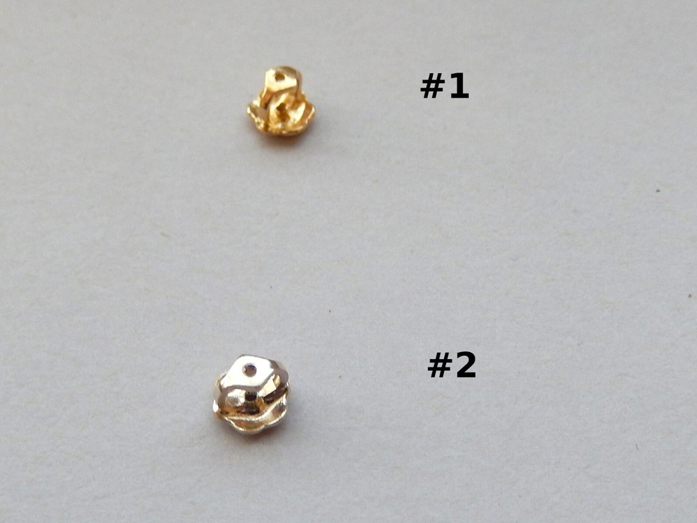 14KY GOLD THREADED EARRING BACKS/ singles
