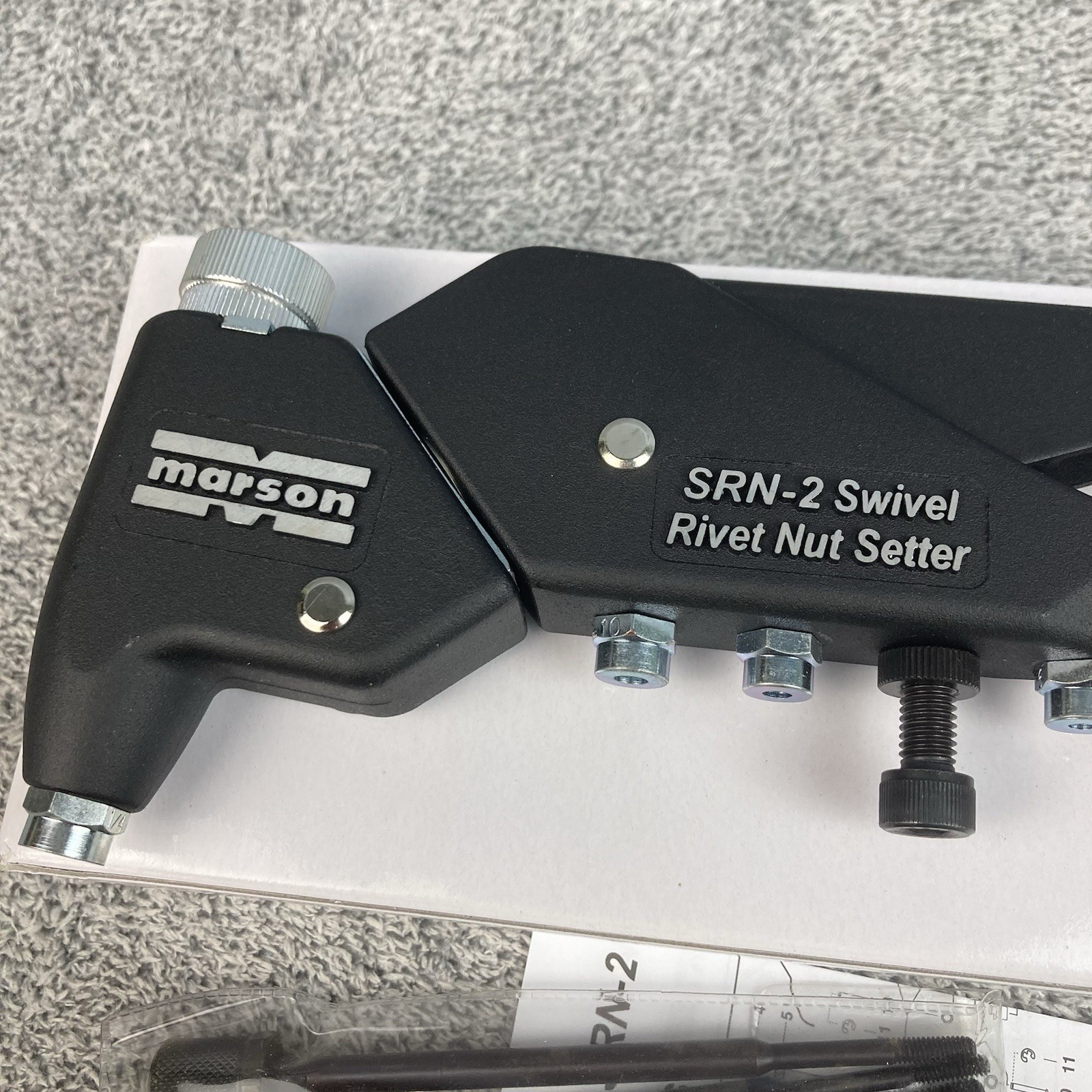 Marson Swivel Head Rivet Nut Setter SRN-2 Klik Turn Mandrels And Nosepiece 39400