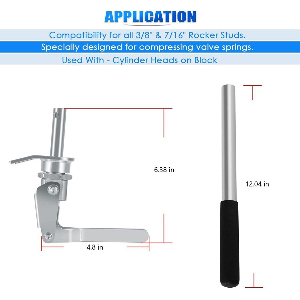Stud Mount Valve Spring Compressor Tool for all 3/8" & 7/16" Rocker Studs 66784