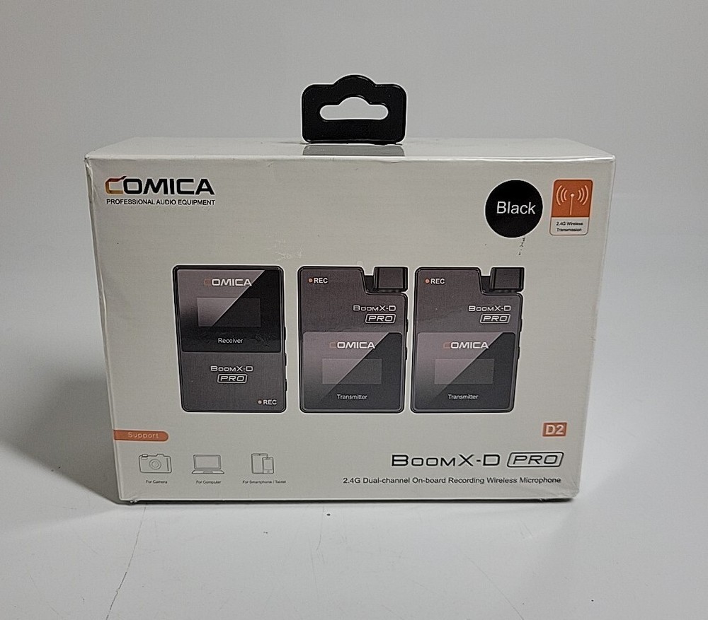 Comica BoomX-D PRO D2 Wireless Microphone+2 Transmitter+Receiver KIT for Camera