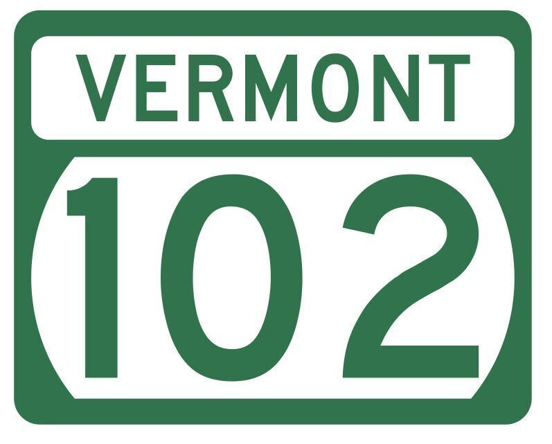 Vermont State Highway 102 Sticker Decal