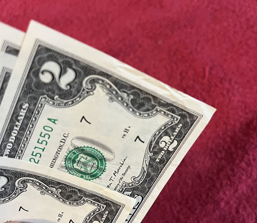 Fancy Serial Number $2 Dollar Bills. UNCIRCULATED. SEQUENTIAL. YOU Choose!